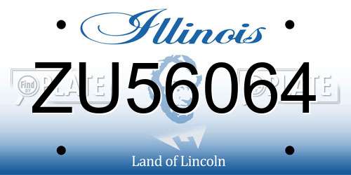 ZU56064 Illinois License Plate