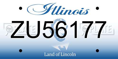 ZU56177 Illinois License Plate