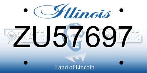 ZU57697 Illinois License Plate