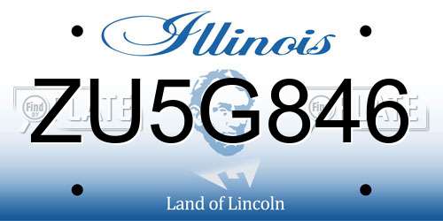 ZU5G846 Illinois License Plate