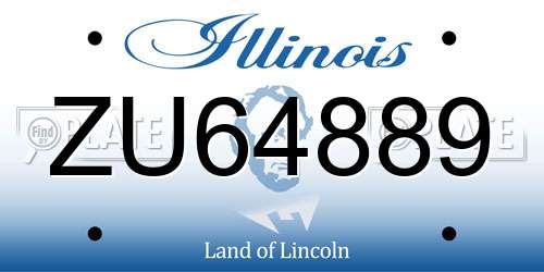 ZU64889 Illinois License Plate