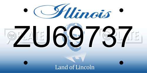 ZU69737 Illinois License Plate