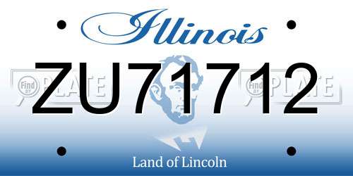 ZU71712 Illinois License Plate