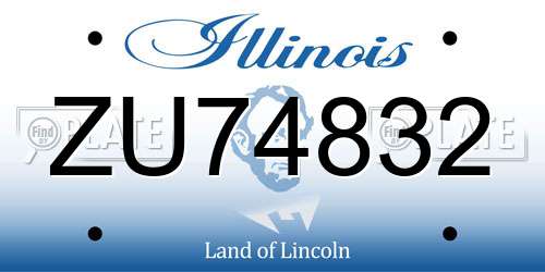ZU74832 Illinois License Plate