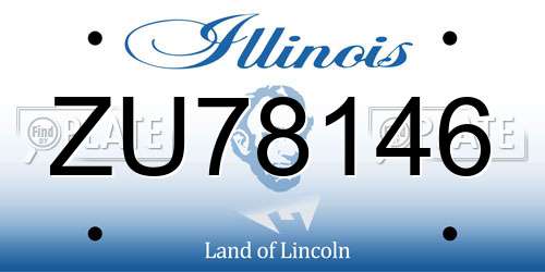 ZU78146 Illinois License Plate