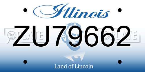 ZU79662 Illinois License Plate