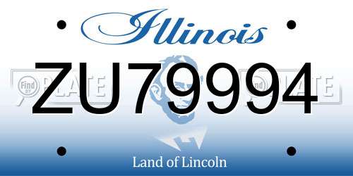 ZU79994 Illinois License Plate