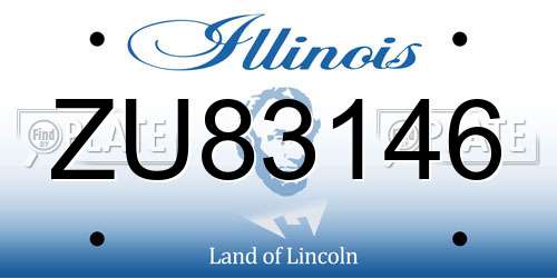 ZU83146 Illinois License Plate