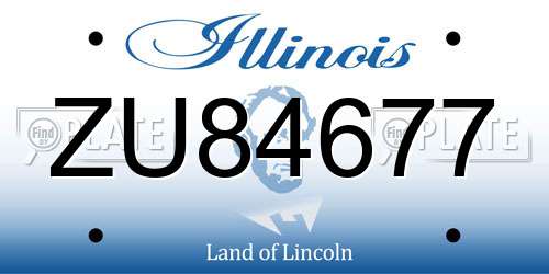 ZU84677 Illinois License Plate