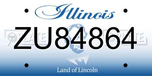 ZU84864 Illinois License Plate