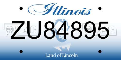 ZU84895 Illinois License Plate