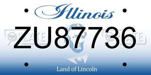 ZU87736 Illinois License Plate