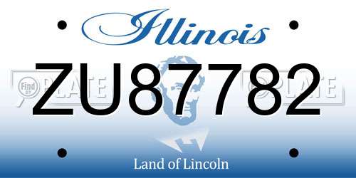 ZU87782 Illinois License Plate