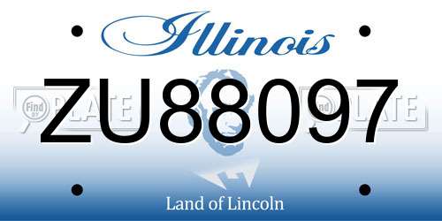 ZU88097 Illinois License Plate