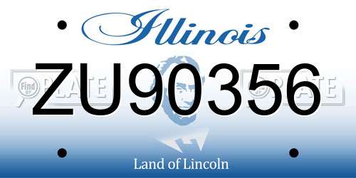 ZU90356 Illinois License Plate