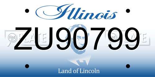 ZU90799 Illinois License Plate