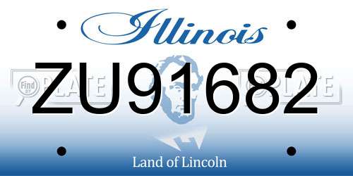 ZU91682 Illinois License Plate