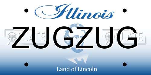ZUGZUG Illinois License Plate