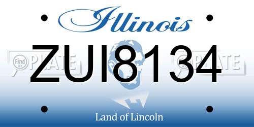 ZUI8134 Illinois License Plate