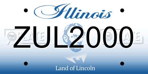 ZUL2000 Illinois License Plate