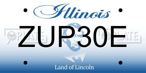ZUP30E Illinois License Plate