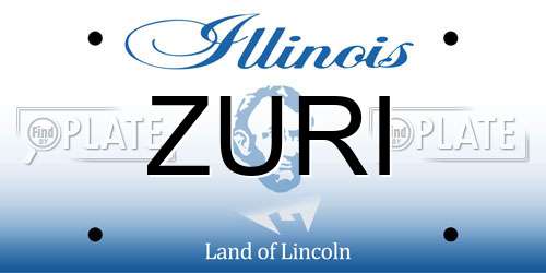 ZURI Illinois License Plate