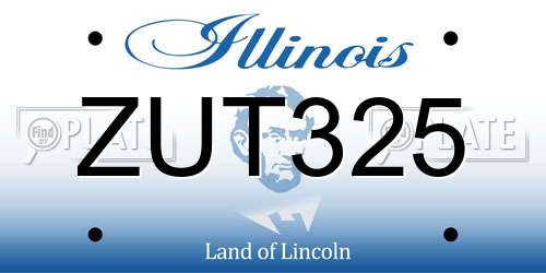 ZUT325 Illinois License Plate