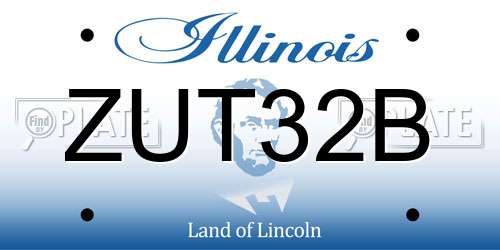 ZUT32B Illinois License Plate