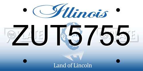 ZUT5755 Illinois License Plate