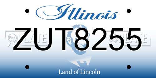 ZUT8255 Illinois License Plate