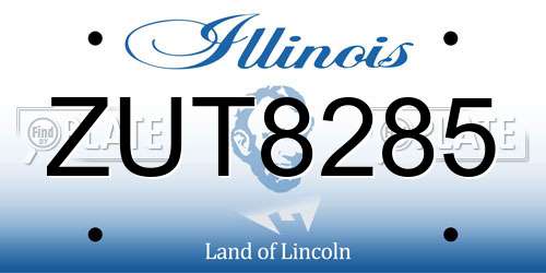 ZUT8285 Illinois License Plate