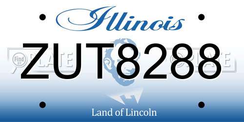 ZUT8288 Illinois License Plate