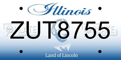 ZUT8755 Illinois License Plate