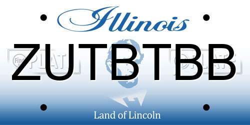 ZUTBTBB Illinois License Plate