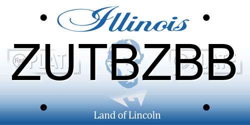 ZUTBZBB Illinois License Plate