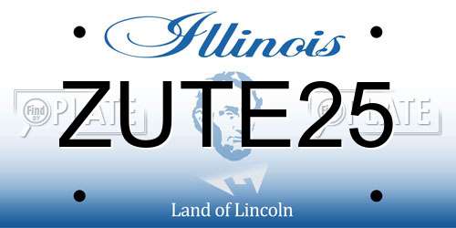 ZUTE25 Illinois License Plate