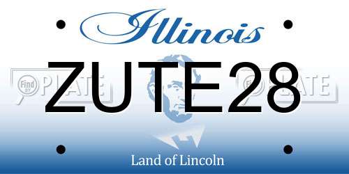 ZUTE28 Illinois License Plate