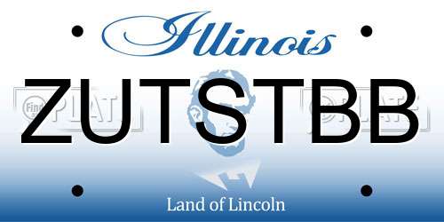 ZUTSTBB Illinois License Plate