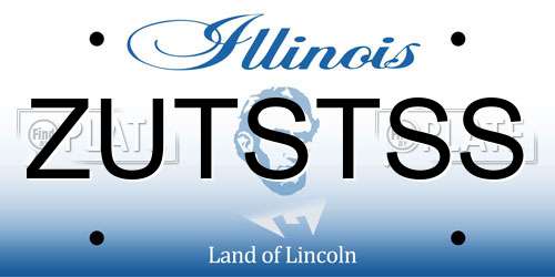 ZUTSTSS Illinois License Plate