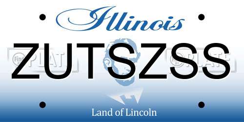 ZUTSZSS Illinois License Plate