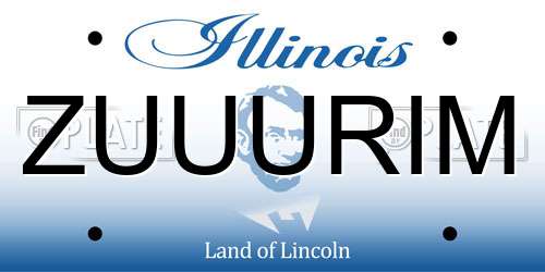 ZUUURIM Illinois License Plate