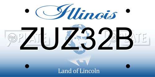 ZUZ32B Illinois License Plate