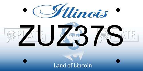 ZUZ37S Illinois License Plate