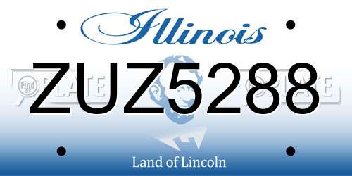 ZUZ5288 Illinois License Plate