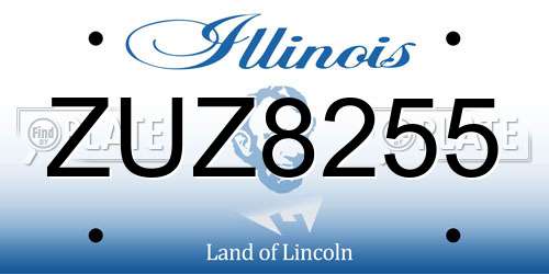 ZUZ8255 Illinois License Plate
