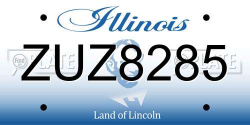ZUZ8285 Illinois License Plate