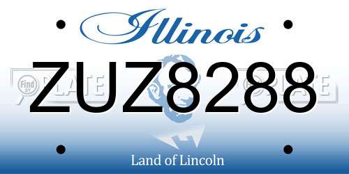 ZUZ8288 Illinois License Plate