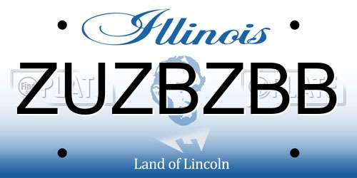 ZUZBZBB Illinois License Plate