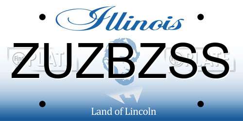 ZUZBZSS Illinois License Plate