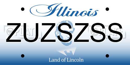 ZUZSZSS Illinois License Plate